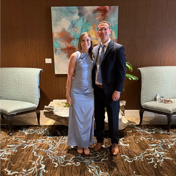 Abercrombie Draped Skirt Maxi Dress Blue - Picture 5 of 5